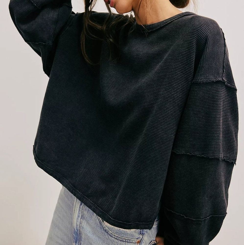Women's Black Oversized Top
